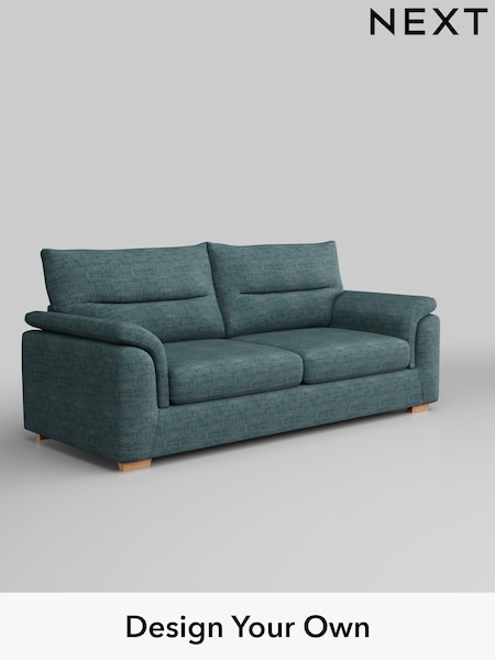 Boucle Weave Easy Clean/Dark Teal Green Hayden Highback (B97334) | £1,225