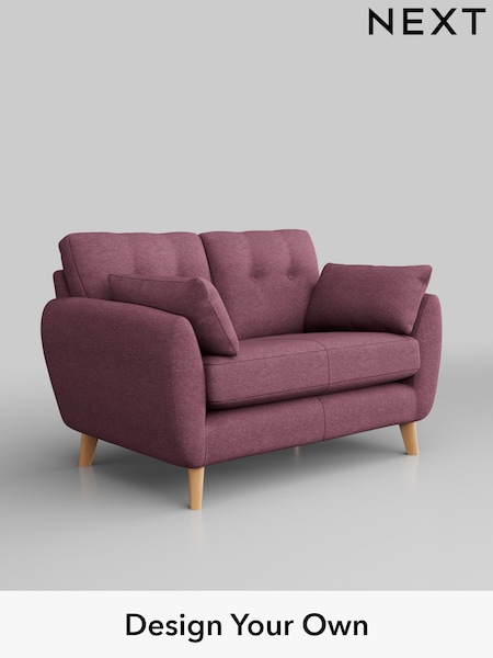 Tweedy Blend Easy Clean/Mid Mulberry Purple Wilson Buttoned Back (B97366) | £750