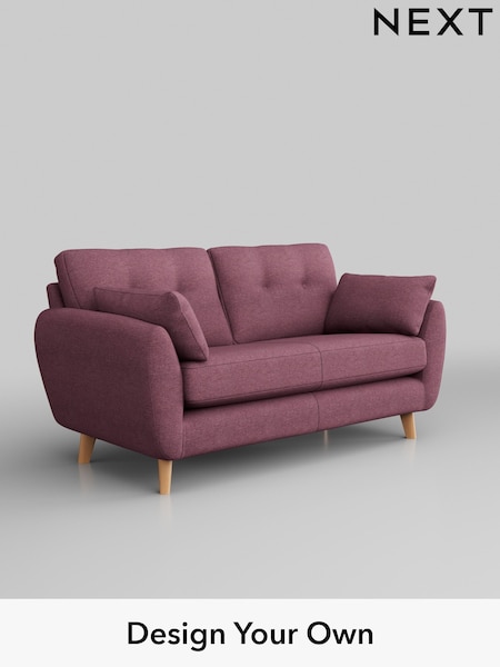 Tweedy Blend Easy Clean/Mid Mulberry Purple Wilson Buttoned Back (B97366) | £850