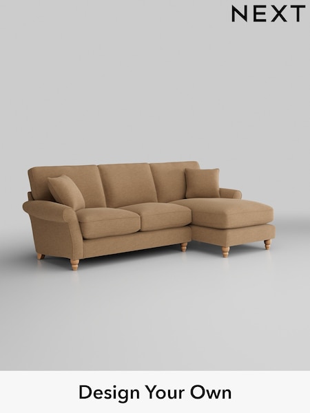 Fine Chenille Easy Clean/Mid Sand Beige Ashford Relaxed Sit (B97935) | £2,025
