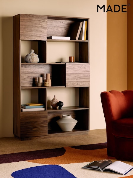 MADE.COM Dark Brown Blaze Wide Shelving Unit (B98031) | £329