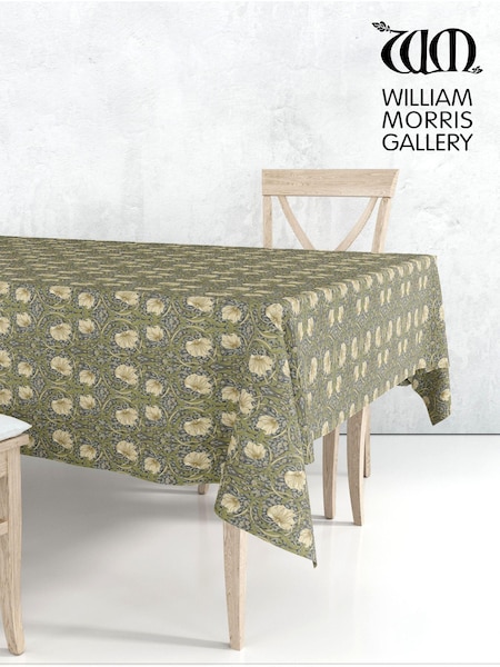 William Morris Gallery Grey Pimpernel 100% Cotton Table Cloth (B98434) | £30 - £50