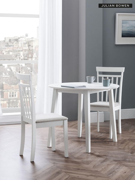 Julian Bowen White Coast Dropleaf Table (B98829) | £140