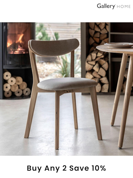 Gallery Home Natural Temara Oak Style Dining Chair 2Pk (B98846) | £324