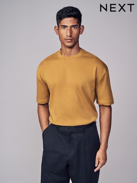Yellow Relaxed Fit Heavyweight T-Shirt (B98855) | £16