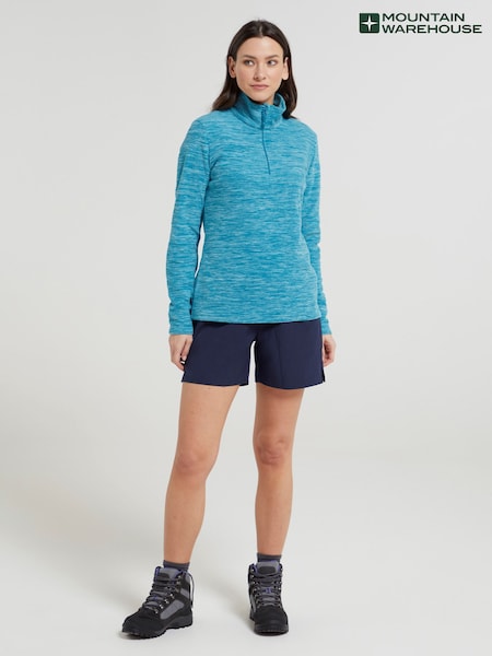 Mountain Warehouse Turquoise Blue Womens Snowdon Melange Fleece (B98856) | £25