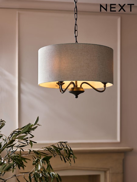 Black Burford 3 Light Chandelier (B99223) | £99