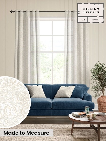 William Morris At Home Poppy Sheer Made To Measure Curtains