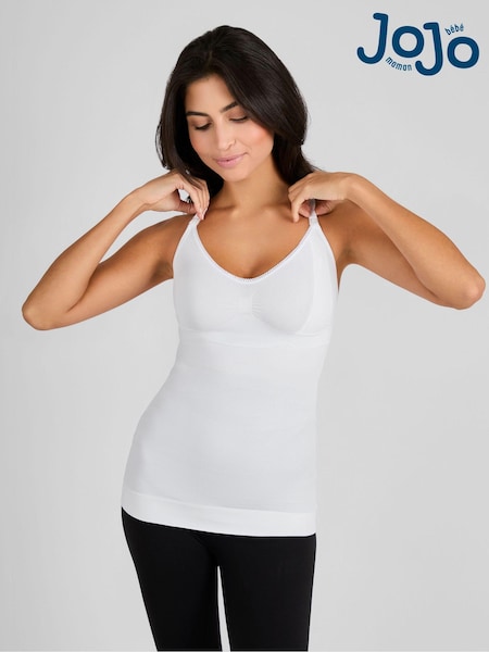 JoJo Maman Bébé White Seamless Postnatal Support Nursing Vest (C00003) | £24