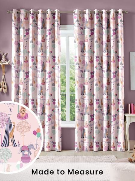 Sara Miller Pink Kids Circus Made To Measure 100% Cotton Curtains (C00101) | £91