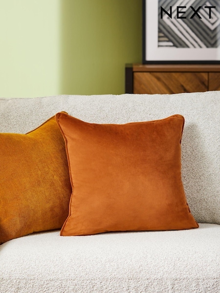 Light Orange 59 x 59cm Matte Velvet Cushion (C00104) | £16