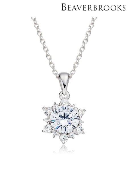 Beaverbrooks Sterling Silver Cubic Zirconia Pendant (C00411) | £75