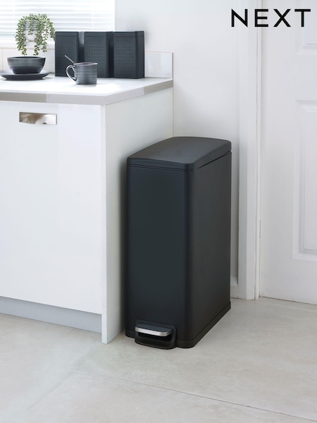 Black 45L Slim Soft Close Pedal Bin (C00706) | £80