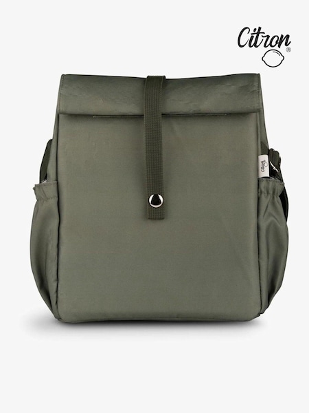 Citron Olive Green Insulated Roll-Up Lunch Bag (C01234) | £25