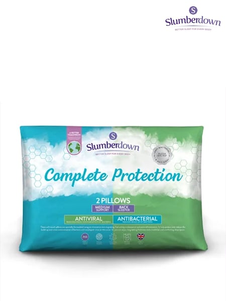 Slumberdown 2 Pack 2 Complete Protection Anti Allergy Pillows (C01266) | £19