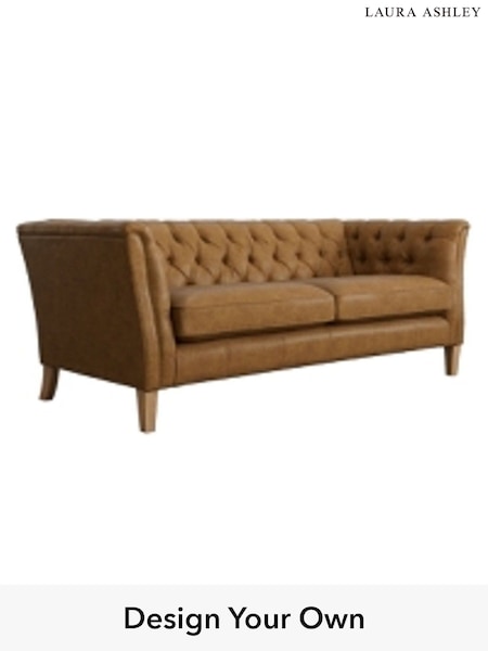Bronington Leather/Tan Chatsworth Buttoned Leather By Laura Ashley (C01325) | £2,400