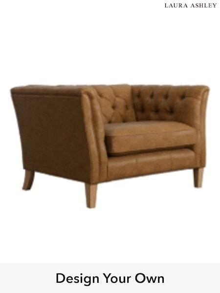 Bronington Leather/Tan Chatsworth Buttoned Leather By Laura Ashley (C01325) | £875
