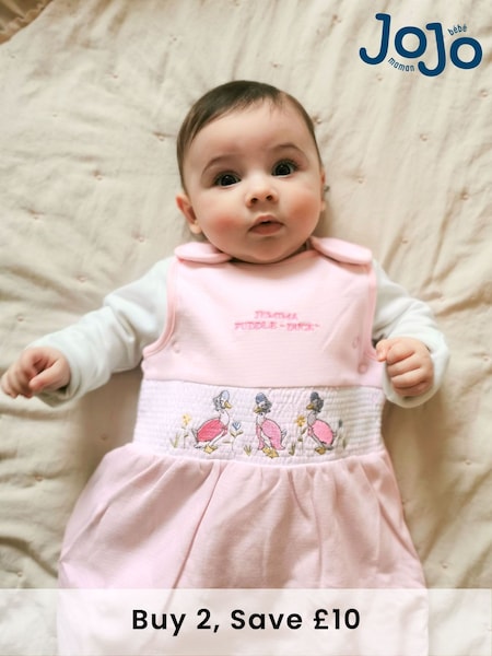 JoJo Maman Bébé Pink Jemima Puddle-Duck 2.5 Tog Baby Sleeping Bag (C01718) | £35