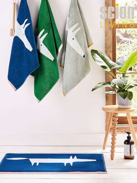 Scion Blue Mr Fox 100% Cotton Towel (C02014) | £12 - £44