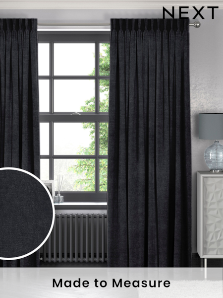 Ink Blue Abbott Made To Measure Curtains (C02598) | £109