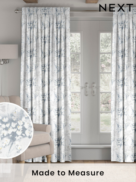 Grey Clemi Made To Measure Curtains (C02618) | £119
