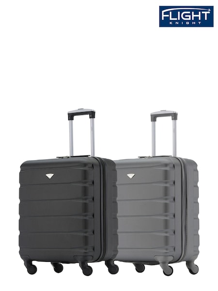 Flight Knight EasyJet Overhead 4 Wheel ABS Hard Case Cabin Carry On Suitcase 56x45x25cm  Set Of 2 (C03184) | £90