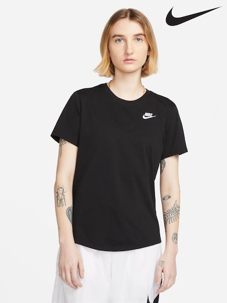 Nike Black Sportswear Club Essentials T-Shirt (C03653) | £25