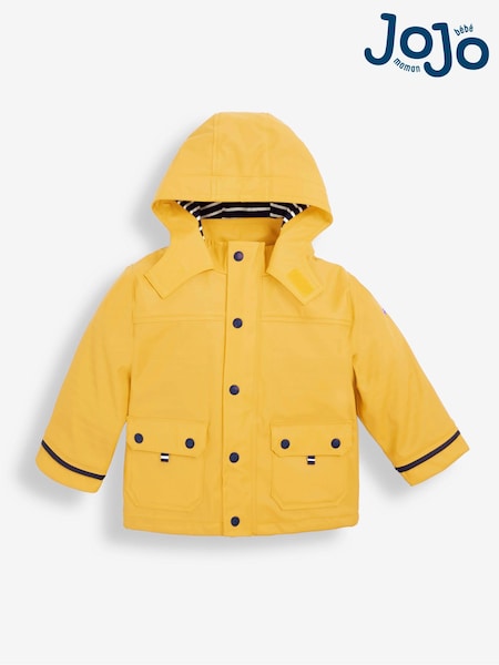 JoJo Maman Bébé Mustard Yellow Waterproof Fisherman's Jacket (C04434) | £39 - £41.50