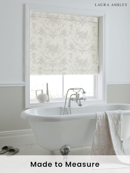 Laura Ashley Dove Grey 100% Cotton Tuileries Made To Measure Roman Blinds (C04574) | £79
