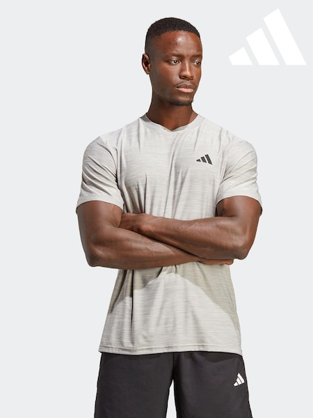 adidas Grey Train Essentials Stretch Training T-Shirt (C04584) | £23