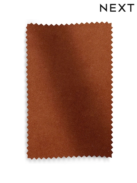 Rust Brown Soft Velvet Upholstery Swatch (C05010) | £0