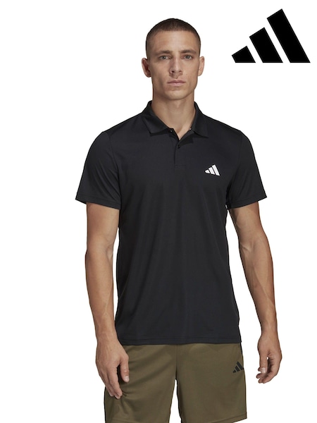 adidas Black Train Essentials Training Polo Shirt (C05112) | £25