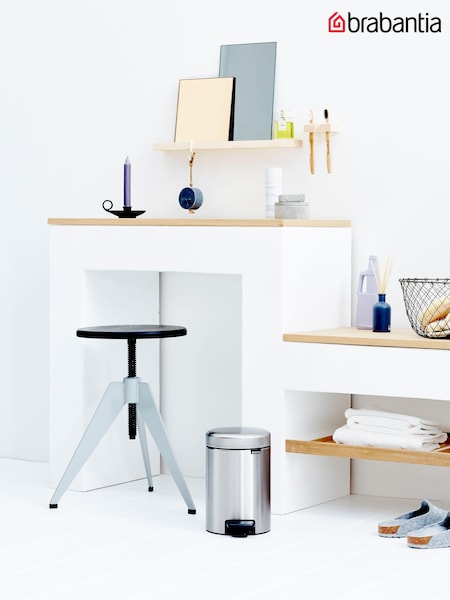 Brabantia Silver NewIcon 3L Matt Steel Fingerprint Proof Pedal Bin (C05144) | £27