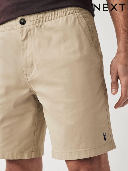 Stone Elasticated Waist Chino Shorts (C05284) | £20