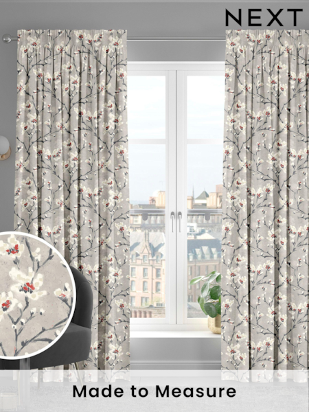 Red Burley Made To Measure 100% Cotton Curtains (C06414) | £61