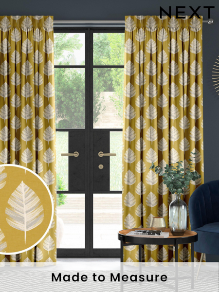 Yellow Finn Made To Measure 100% Cotton Curtains (C06846) | £61