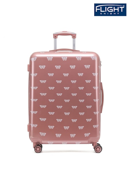 Flight Knight Large Hardcase Printed Lightweight Check In Suitcase With 4 Wheels (C07294) | £90