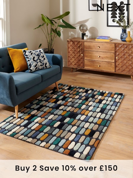 Blue Sketch Rug (C07344) | £95 - £275