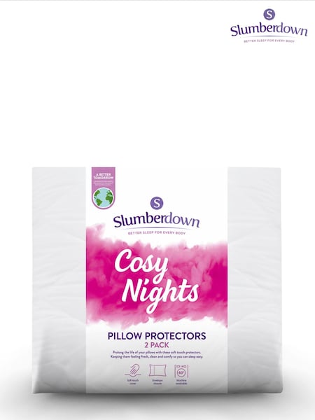 Slumberdown 2 Pack Cosy Nights Pillow White Protector (C07452) | £16