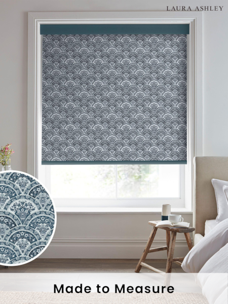 Laura Ashley Blue Musica Made To Measure Roller Blind (C07541) | £58