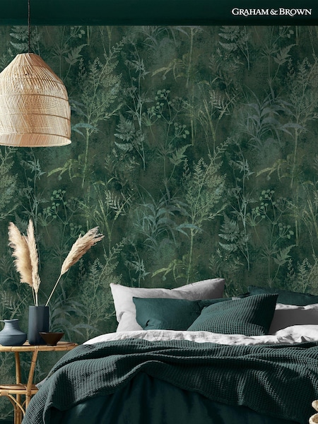 Graham & Brown Green Restore Emerald 10M Wallpaper (C07656) | £85