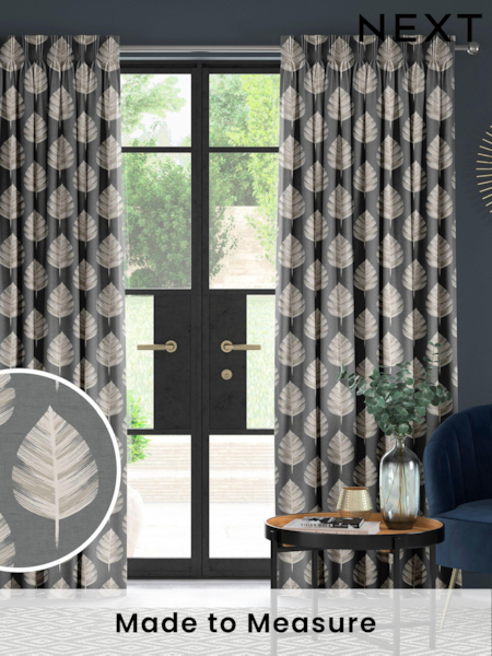 Grey Finn Made To Measure 100% Cotton Curtains (C07790) | £61