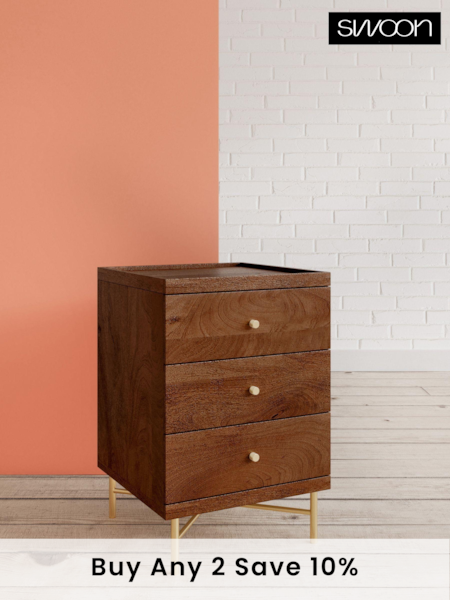 Swoon Brown Halle Bedside Table (C07973) | £289
