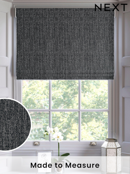 Black Glittery Made To Measure Roman Blind (C08462) | £79