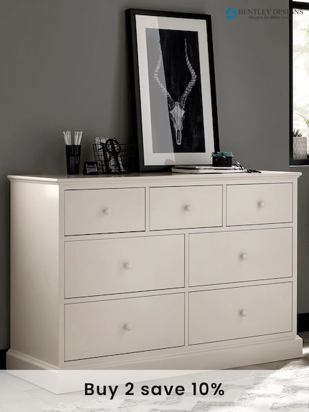 Bentley Designs White Ashby 3-4 Drawer Chest (C08797) | £700