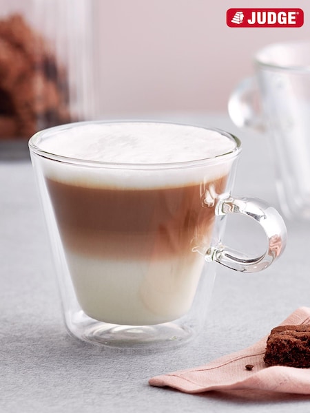 Judge Clear Duo Flare Double Walled Latte Glass Set (C09206) | £20