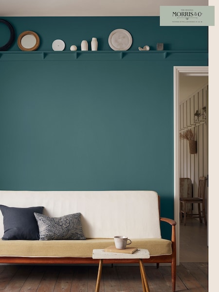 Morris & Co. Emery Blue Water Based Eggshell 2.5Lt Paint (C09256) | £75