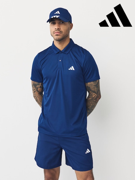 adidas Dark Blue Train Essentials Training Polo Shirt (C11329) | £25