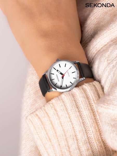 Sekonda Ladies Nordic Leather Strap White Watch (C13438) | £54.99