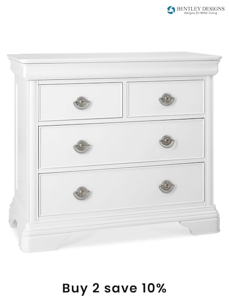 Bentley Designs White Chantilly 2 Drawer Chest (C14449) | £760